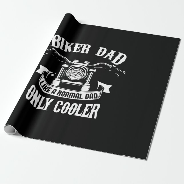 Papier Cadeau Grandfather Quotes | Best Biker Dad (Déroulé)