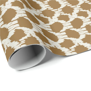Papier Cadeau Grands points contrastés marron