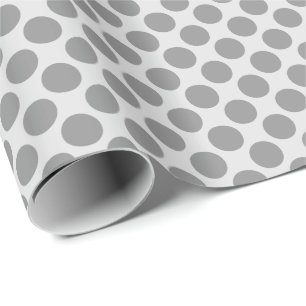 Papier Cadeau Grands rétros points - nuances de gris/de gris