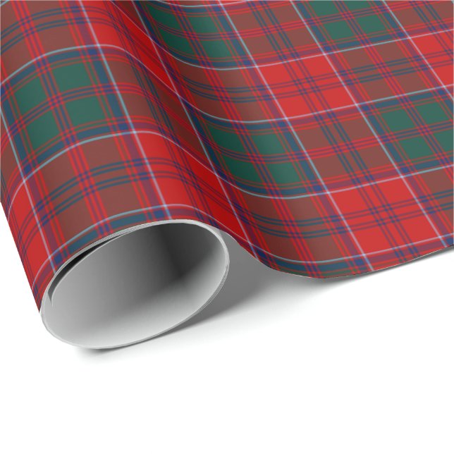 Papier Cadeau Grant Clan Tartan (Coin rond)