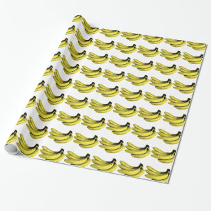Papier Cadeau Graphique de banane de jaune d'art de bruit