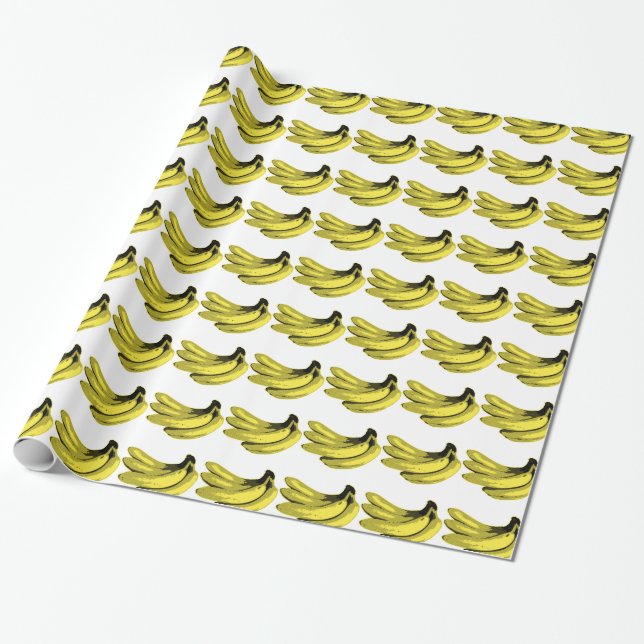 Papier Cadeau Graphique de banane de jaune d'art de bruit (Déroulé)