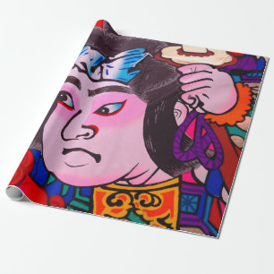 Papier Cadeau Graphique sur Kiteart traditionnel japonais, cerf-