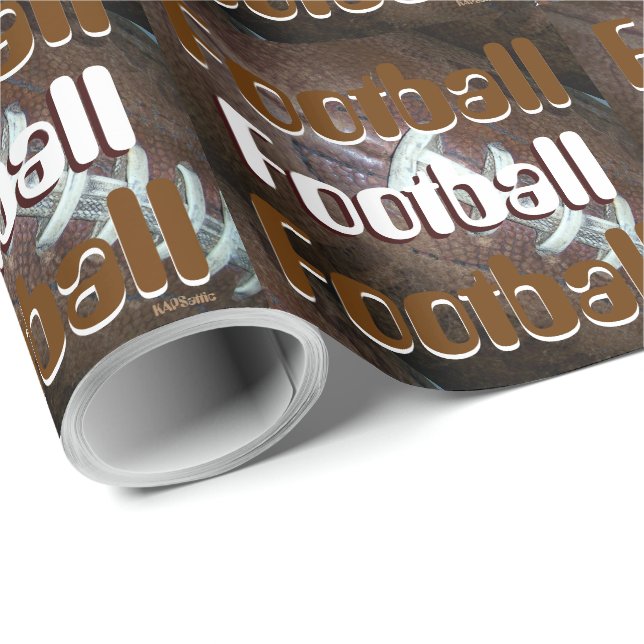 Papier Cadeau Graphiques de football (Coin rond)
