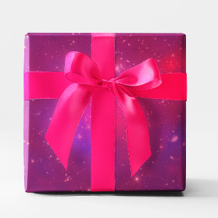 Papier Cadeau Grappe de galaxie de superposition rose