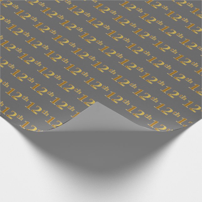Papier Cadeau Gray, Faux Gold 12e (Douzième) (Coin)