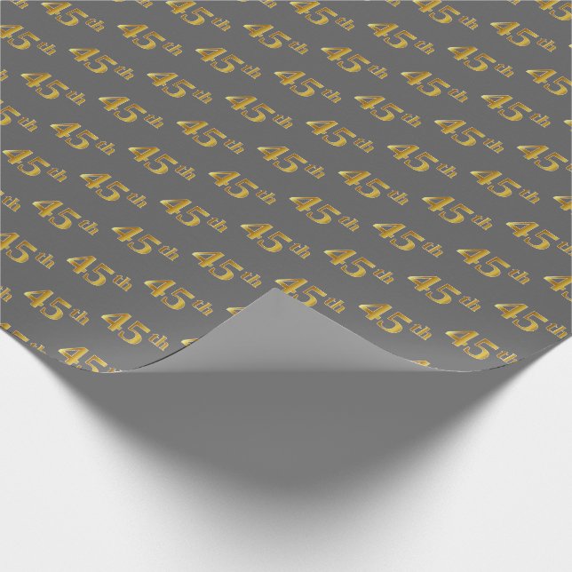 Papier Cadeau Gray, Faux Gold 45e (Quarante-cinquième) (Coin)