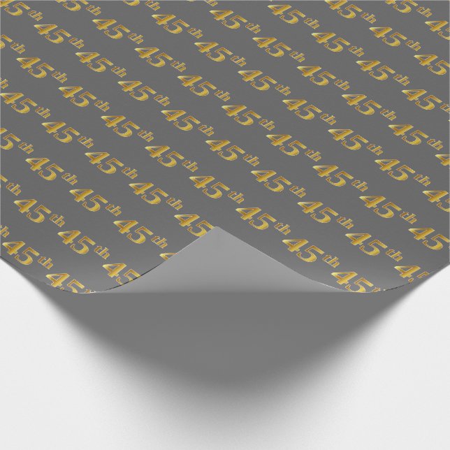 Papier Cadeau Gray, Faux Gold 45e (Quarante-cinquième) (Coin)