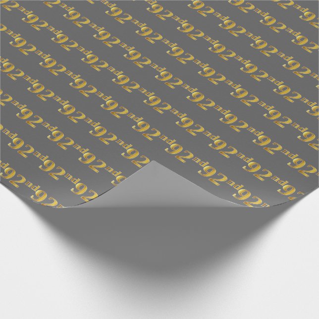 Papier Cadeau Gray, Faux Gold 92e (Quatre-vingt-dix-deuxième) (Coin)