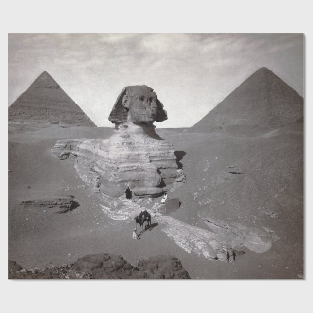 Papier Cadeau Great Sphinx & Gizeh Pyramides Necropolis Egypte (Plat)