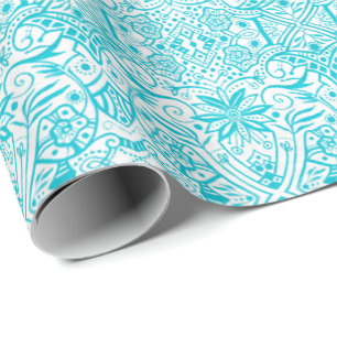 Papier Cadeau Grec Baroque Arabesque Vintage Motif de Bohême[