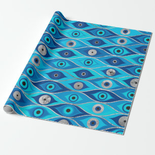 Papier Cadeau Grèce Mati Mataki - Motif des yeux malveillants d