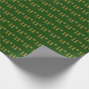 Papier Cadeau Green, Faux Gold 11e (onzième) événement