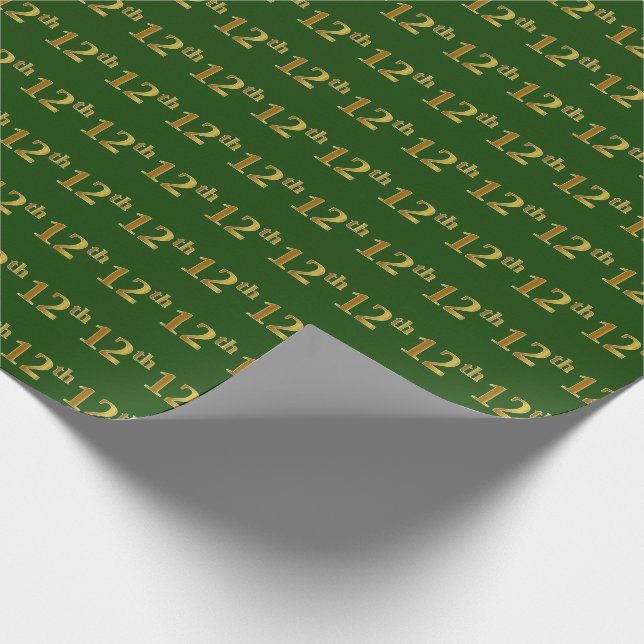 Papier Cadeau Green, Faux Gold 12e (Douzième) (Coin)
