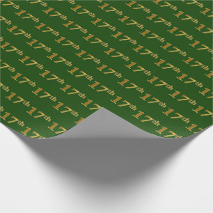 Papier Cadeau Green, Faux Gold 17e (dix-septième)