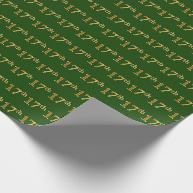 Papier Cadeau Green, Faux Gold 17e (dix-septième) (Coin)