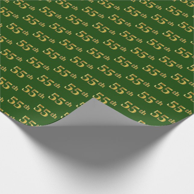 Papier Cadeau Green, Faux Gold 55e (Cinquante-cinquième) (Coin)