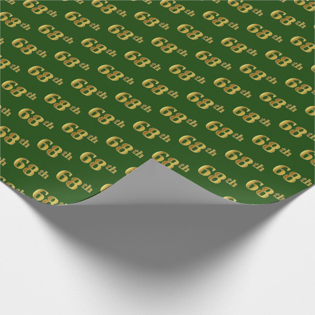 Papier Cadeau Green, Faux Gold 68e (Soixante-huitième) (Coin)