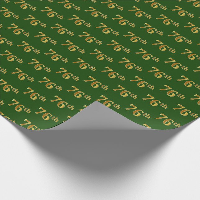 Papier Cadeau Green, Faux Gold 76e (Soixante-seizième) (Coin)