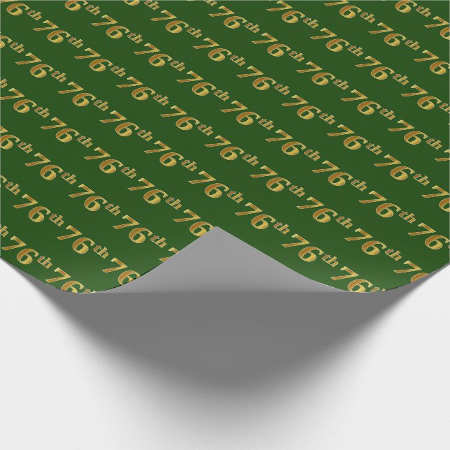 Papier Cadeau Green, Faux Gold 76e (Soixante-seizième) (Coin)