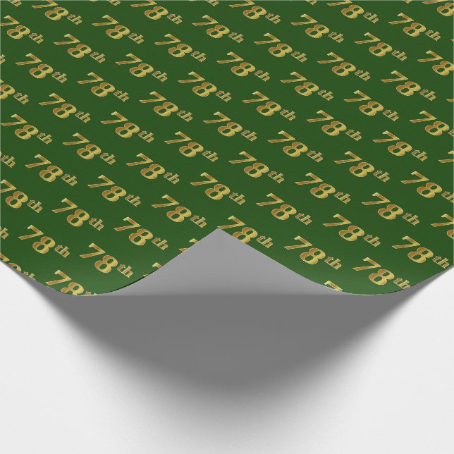 Papier Cadeau Green, Faux Gold 78e (Soixante-dix-huitième) (Coin)