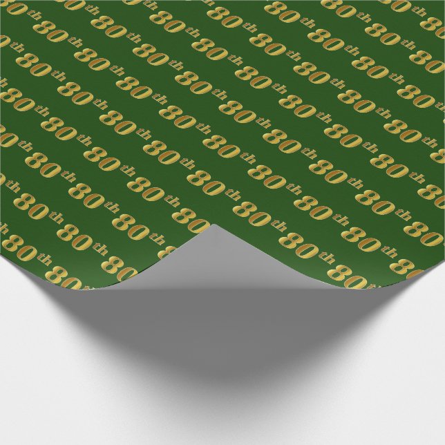Papier Cadeau Green, Faux Gold 80e (huitième) événement (Coin)