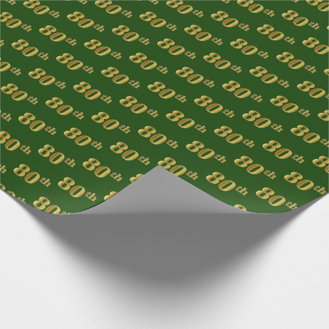 Papier Cadeau Green, Faux Gold 80e (huitième) événement (Coin)