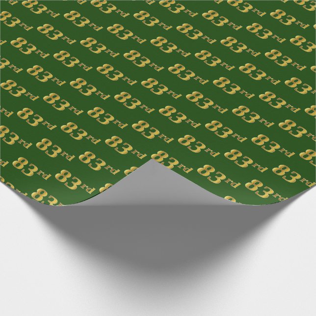 Papier Cadeau Green, Faux Gold 83e (Quatre-vingt-troisième) (Coin)