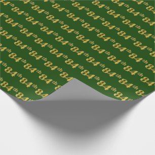 Papier Cadeau Green, Faux Gold 84e (Quatre-vingt-quatrième)