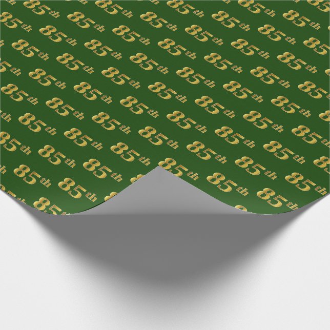 Papier Cadeau Green, Faux Gold 85e (Quatre-vingt-cinquième) (Coin)