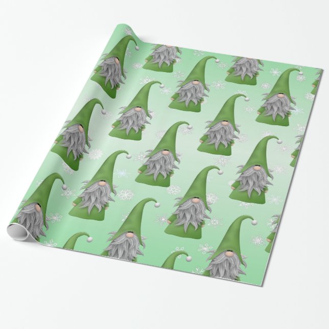 Papier Cadeau Green Gnome (Déroulé)