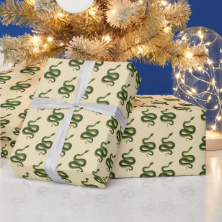 Papier Cadeau Green Snake Wrapping Paper