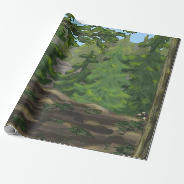 Papier Cadeau Green Woods (Déroulé)