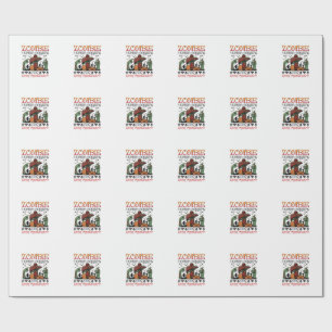 Papier Cadeau Greffe de foie d'organes humains de zombie Hallowe