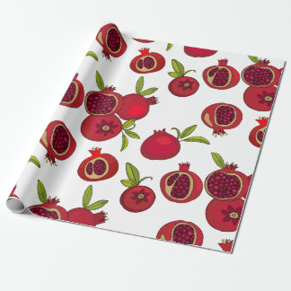 Papier Cadeau grenades aux fruits rouges et brillants