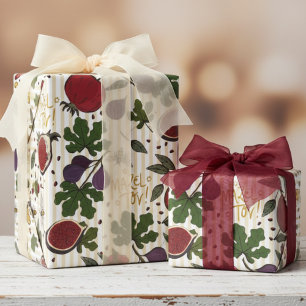 Papier Cadeau Grenades, Figues, Abeilles à Miel Mazel Tov Juifs