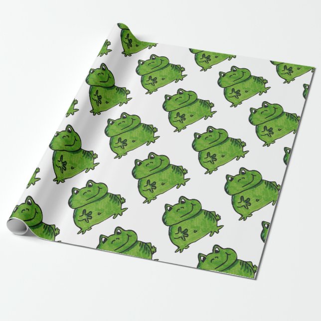Papier Cadeau Grenouille (Déroulé)