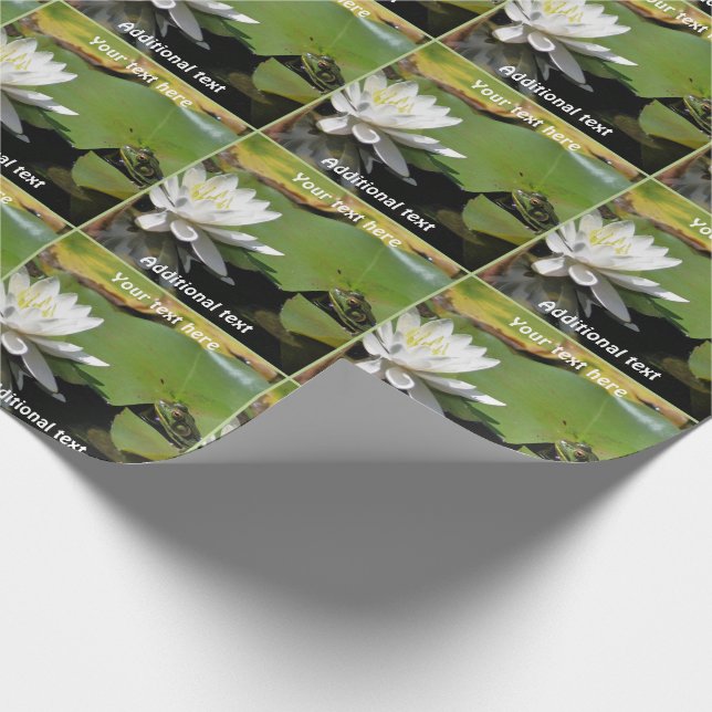 Papier Cadeau Grenouille Admirant Lotus Fleur Nature Personnalis (Coin)