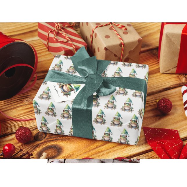 Papier Cadeau Grenouille de Noël Frolic  (Créateur téléchargé)