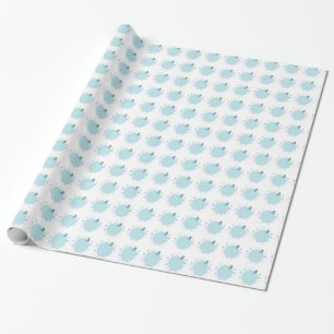 Papier Cadeau Grenouille en Jeans, Anniversaire, Pois
