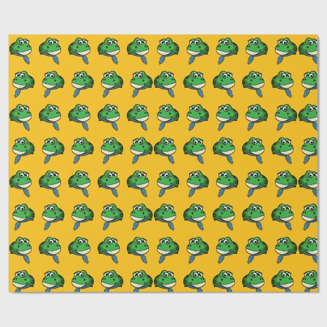 Papier Cadeau Grenouille souriante (Plat)