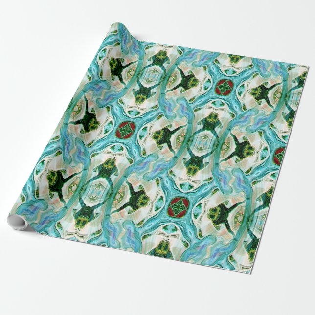 Papier Cadeau Grenouilles heureuses.... (Déroulé)