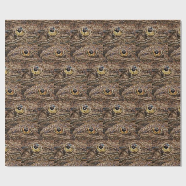 Papier Cadeau Grenouilles léopard Art sauvage (Plat)
