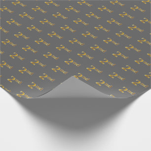 Papier Cadeau Grey, Faux Gold 2e (deuxième) Enveloppement d'évén