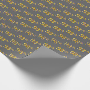 Papier Cadeau Grey, Faux Gold 98e (Quatre-vingt-dix-huitième)