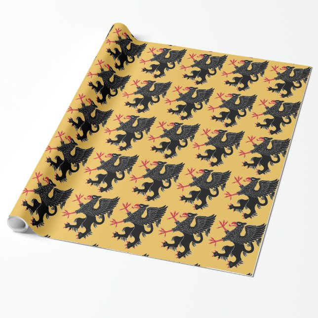 Papier Cadeau Griffin Rampant Sable (Déroulé)