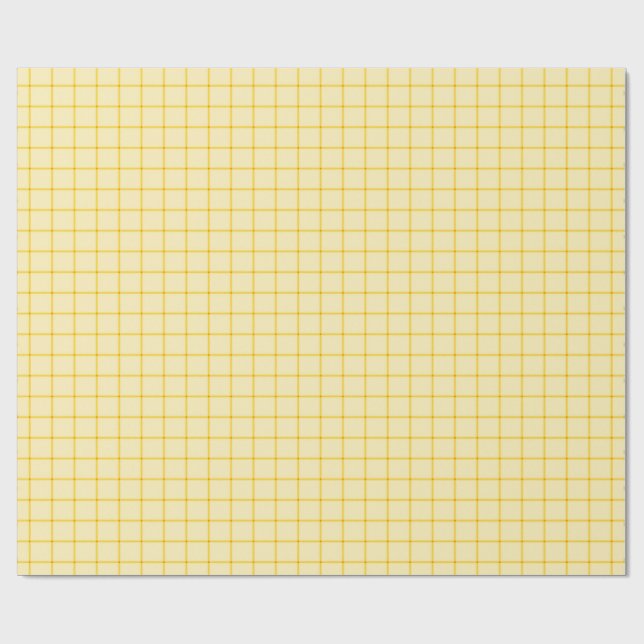 Papier Cadeau Grille jaune numérique (Plat)