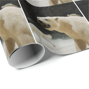 Papier Cadeau Grimace d'ours blanc