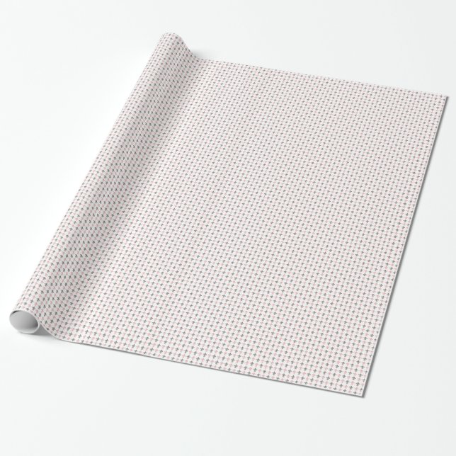 Papier Cadeau Gris de Fleur de Lis Pink (Déroulé)