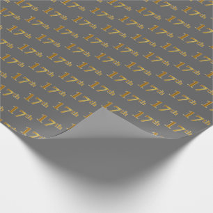 Papier Cadeau Gris, événement d'or de Faux 17ème (dix-septiè